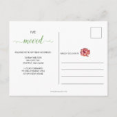 Rustieke Boho Succulent Cactus Ik ben verhuisd Aankondigingskaart (Achterkant)