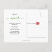 Rustieke Boho Succulent Cactus We hebben verhuisd Aankondigingskaart (Achterkant)