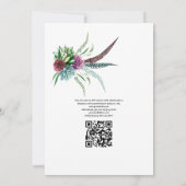 Rustieke Boho Succulenten QR Code RSVP Trouwen Kaart (Achterkant)
