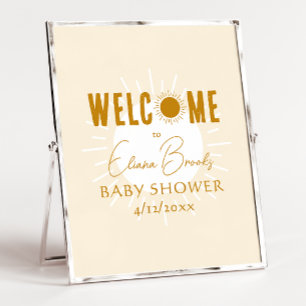 Rustieke Boho Sunshine Welkom Baby shower teken Poster