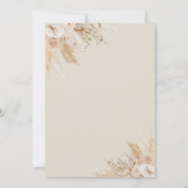 Rustieke Boho Teddibeer Baby Shower Uitnodiging (Achterkant)