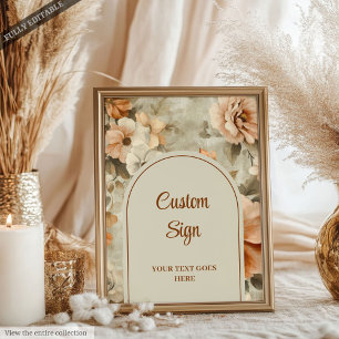 Rustieke Boho Terra Cotta Ivoor Bloemstuk Persoonl Poster