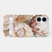 Rustieke Boho Terracotta Botanisch iPhone 16 Hoesje (Achterkant horizontaal)