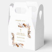 Rustieke Boho Terracotta Botanische Bloem Doop Bedankdoosjes (Geopend)