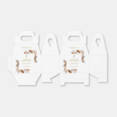 Rustieke Boho Terracotta Botanische Bloemendoop Bedankdoosjes (Uitgevouwen)