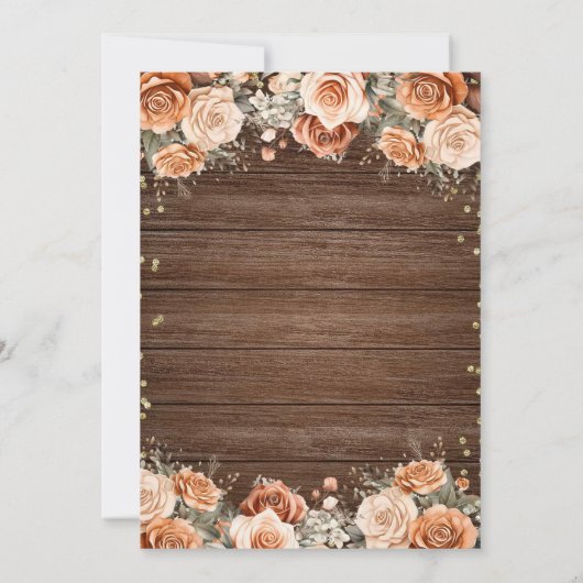 Rustieke Boho Terracotta Herfst in Love Couple Sho Kaart (Achterkant)