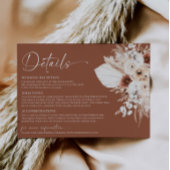 Rustieke Boho Terracotta Huwelijksdetails Bijlage