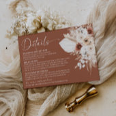Rustieke Boho Terracotta Huwelijksdetails Bijlage