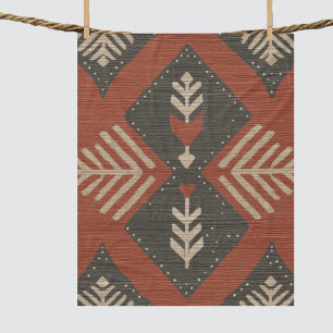 Rustieke Boho Terracotta Print Fleece Deken