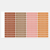 Rustieke Boho Terracotta Waterdichte Naamlabel Labels (Vel)