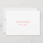 Rustieke Boho Terracotta zal je mijn bruidsmeisje  Kaart (Achterkant)