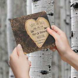 Rustieke Boho Tree Trunk Save The Date