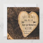 Rustieke Boho Tree Trunk Save The Date (Voorkant)