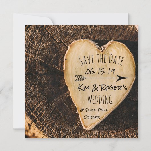 Rustieke Boho Tree Trunk Save The Date (Voorkant)