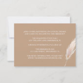 Rustieke Boho Trouwdetails Insteekkaart RSVP Kaartje (Achterkant)