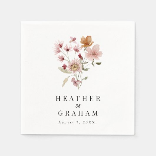 Rustieke Boho Trouwservetten Servet (Voorkant)