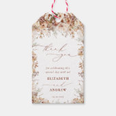 Rustieke Boho tuin bloemen bruiloft dank u Cadeaulabel (Voorkant)