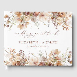 Rustieke Boho Tuin Bloemen Bruiloft Gastenboek