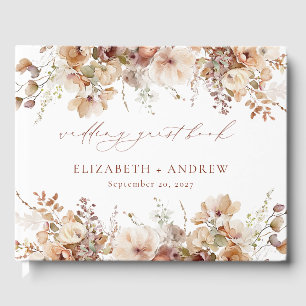 Rustieke Boho Tuin Bloemen Bruiloft Gastenboek