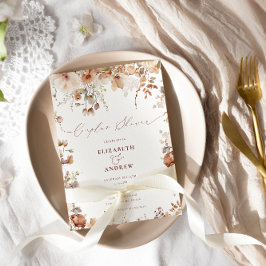 Rustieke Boho tuin bloemen paren douche Kaart