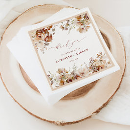 Rustieke Boho Tuin Bloemen Trouw Servetten