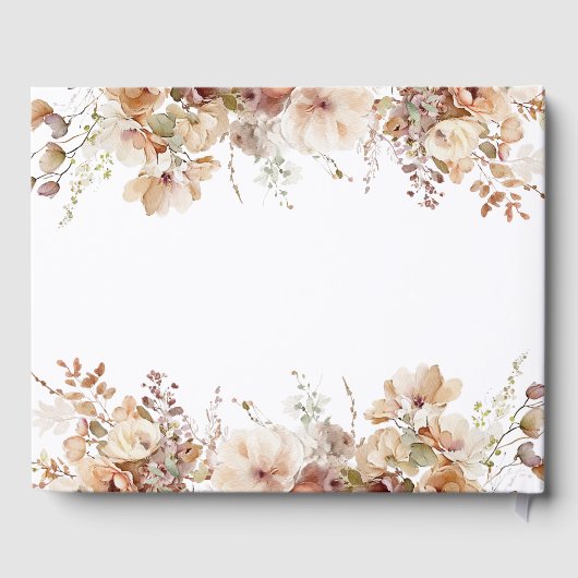 Rustieke Boho Tuin Bloemen Trouwen Gastenboek (Achterkant)