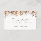 Rustieke Boho Tuin Bloemen Trouwwebsite Informatiekaartje (Voorkant)