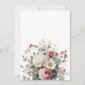 Rustieke boho tuin bloementuin vrijgezellenfeest kaart (Achterkant)