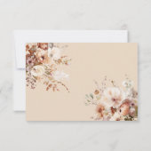 Rustieke Boho Tuin Bruiloft Maaltijd Keuze RSVP Ka Kaartje (Achterkant)