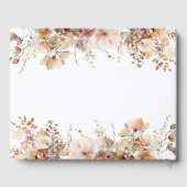 Rustieke Boho Tuinbloemen Bruiloft Gastenboek (Achterkant)