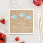 Rustieke Boho Twinkle Twinkle Jongens Baby Shower Servet (Insitu)