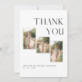 Rustieke Boho Typografie Bruidsdouche Foto Bedankkaart (Voorkant)