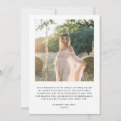 Rustieke Boho Typografie Bruidsuitnodiging Foto Bedankkaart (Achterkant)
