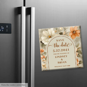 Rustieke Boho Verbrande Sinaasappel Ivoor Olijf Sa Magneet