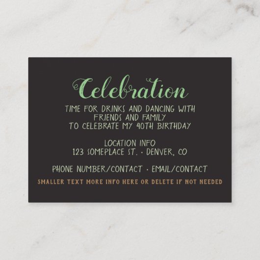 Rustieke Boho Verjaardagsfeest Mini Uitnodiging Ka (Achterkant)