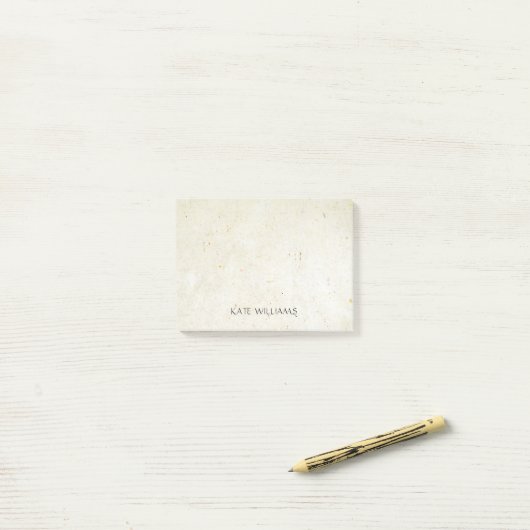 Rustieke Boho Voeg Je Naam Toe Post-it® Notes (Op bureau)
