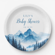 Rustieke Boho Waterverf Bergen Baby Shower