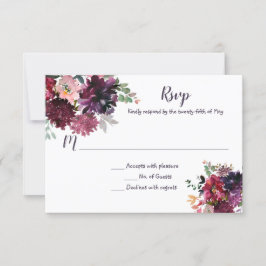 Rustieke Boho Waterverf Bloem RSVP Kaartje