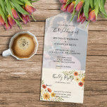 Rustieke boho waterverf bloemenfoto bruiloft all in one uitnodiging<br><div class="desc">Rustieke elegante boho waterverf bloemenfoto bruiloft Uitnodiging en RSVP kaart in één. Voor het voorjaar,  de zomer,  de herfst of de winter bruiloft. Je kunt eenvoudig je eigen foto en tekst toevoegen aan creëer,  een zeer persoonlijke en unieke bruiloft,  allemaal in één uitnodiging.</div>