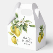 Rustieke Boho Waterverf Citroenen Bruidsuitnodigin Bedankdoosjes (Voorkant)