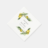 Rustieke Boho Waterverf Citrusvruchten Bruiloft Servet (Hoek)