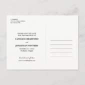 Rustieke Boho Waterverf Flowers Foto Save the Date Aankondigingskaart (Achterkant)