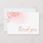 Rustieke Boho Waterverf Foliage Terracotta bruilof Bedankkaart (Voorkant)