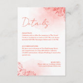 Rustieke Boho Waterverf Foliage Terracotta bruilof Informatiekaartje (Voorkant)