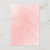 Rustieke Boho Waterverf Foliage Terracotta bruilof Informatiekaartje (Achterkant)