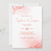 Rustieke Boho Waterverf Foliage Terracotta bruilof Kaart (Voorkant)