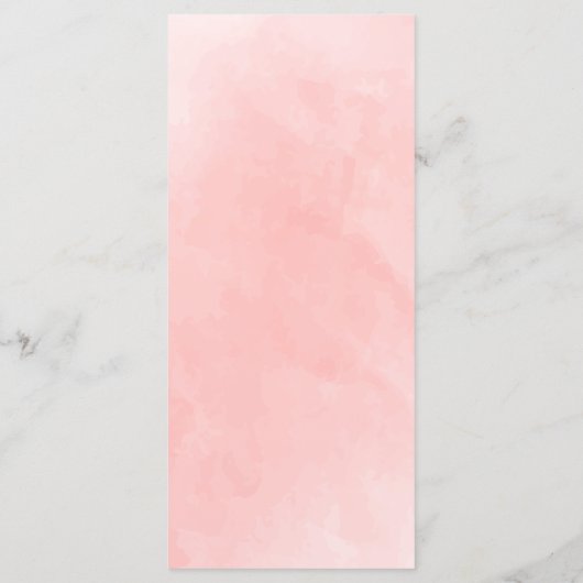 Rustieke Boho Waterverf Foliage Terracotta bruilof Menu (Achterkant)