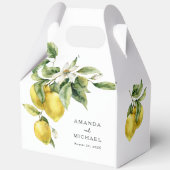 Rustieke Boho Waterverf Lemons bruiloft Bedankdoosjes (Voorkant)
