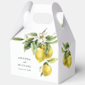 Rustieke Boho Waterverf Lemons bruiloft Bedankdoosjes (Achterkant)
