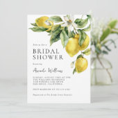 Rustieke Boho Waterverf Lemons Vrijgezellenfeest Kaart (Staand voorkant)